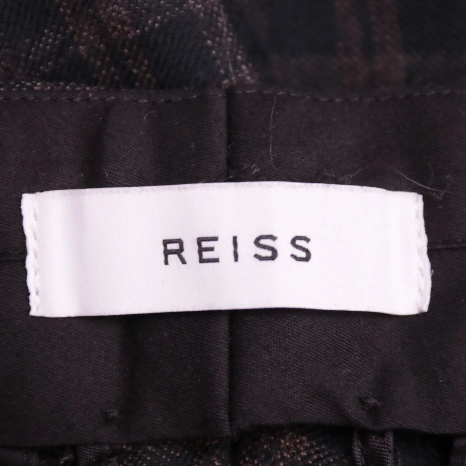 Тёмно-серые брюки Reiss в мелкую клетку, размер 44 (S/M)